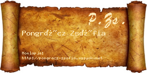 Pongrácz Zsófia névjegykártya